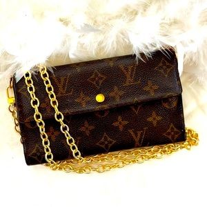 Louis Vuitton Monogram Porte Tresor International Trifold Long Wallet converted